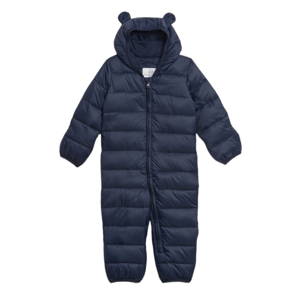 GAP baby primaloft snowsuit - navy with bear ears 🐻.